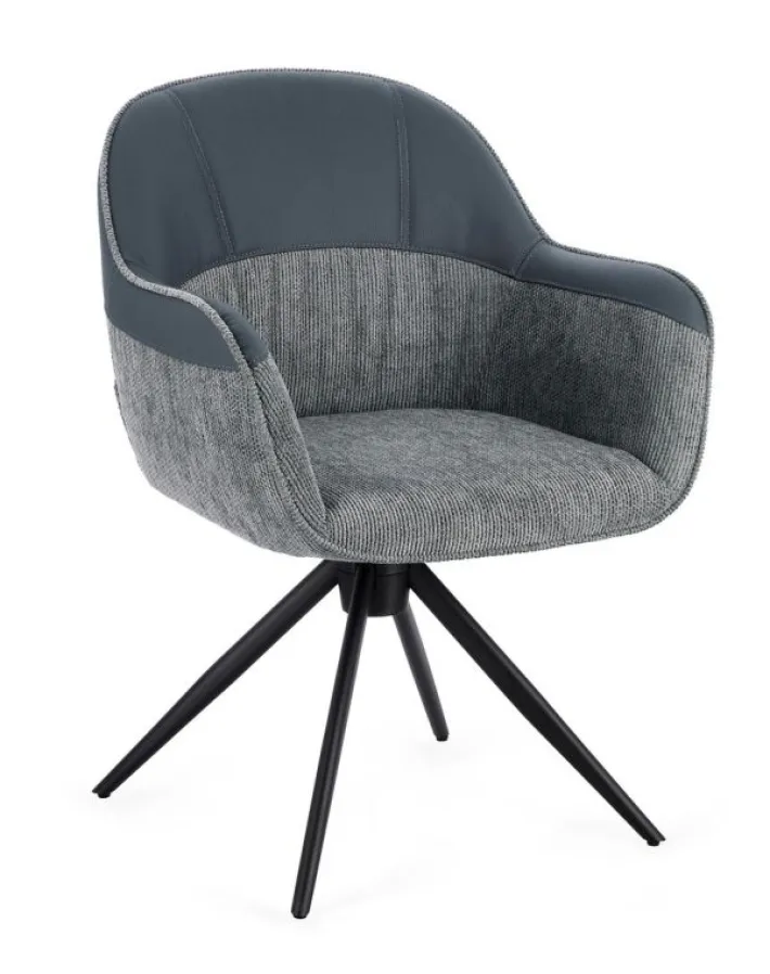 Bizzotto Sedie>SEDIA C-BR GIREVOLE ISOTTA GRIGIO