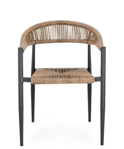 Bizzotto Sedie>SEDIA C-BR JANDIA ANTRACITE/NATURAL