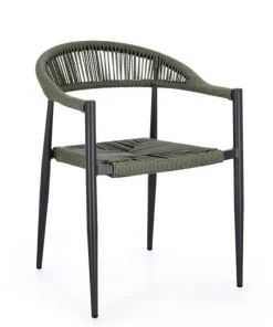 Bizzotto Sedie>SEDIA C-BR JANDIA ANTRACITE/VERDE