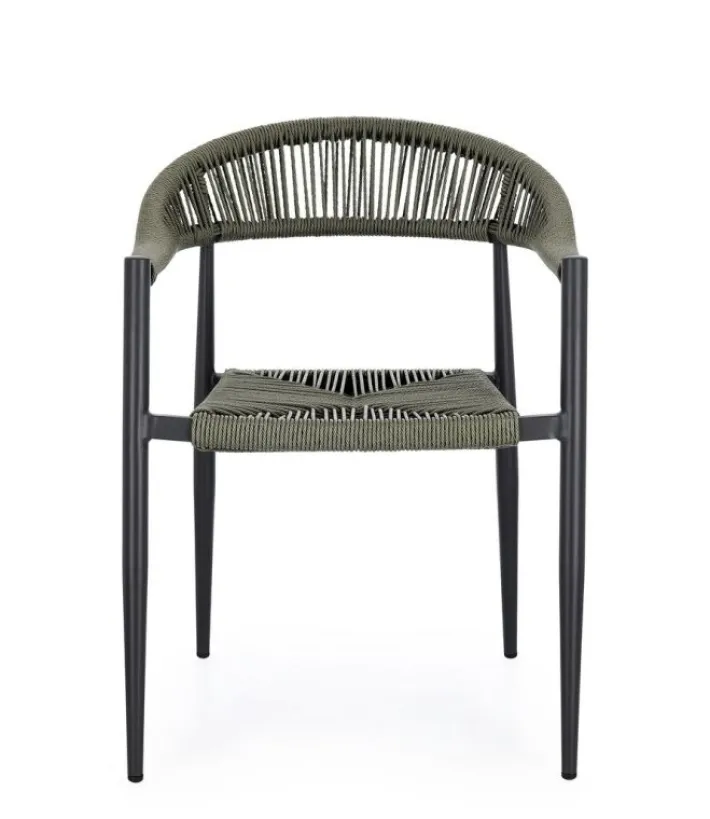 Bizzotto Sedie>SEDIA C-BR JANDIA ANTRACITE/VERDE