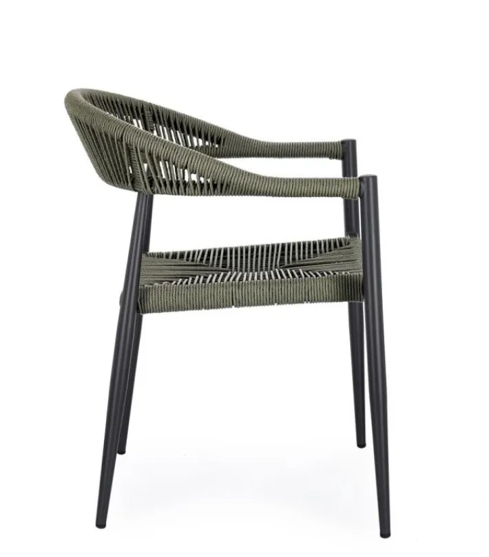 Bizzotto Sedie>SEDIA C-BR JANDIA ANTRACITE/VERDE