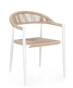 Bizzotto Sedie>SEDIA C-BR JANDIA BIANCO/BEIGE