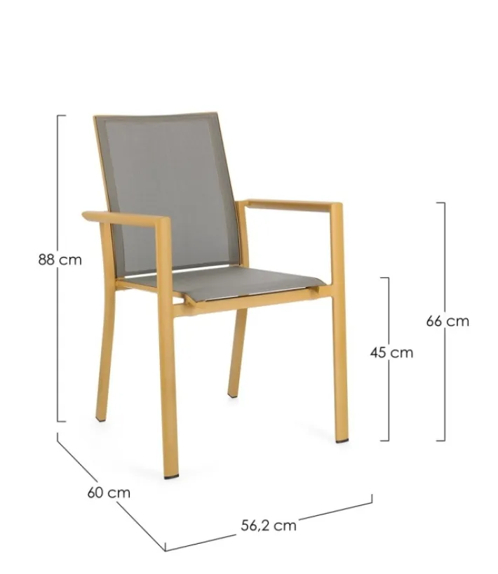 Bizzotto Sedie>SEDIA C-BR KONNOR SENAPE