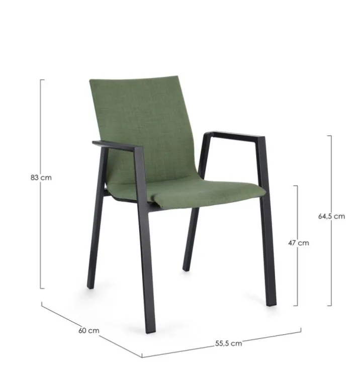 Bizzotto Sedie>SEDIA C-BR ODEON ANTR-OLIVE JX55