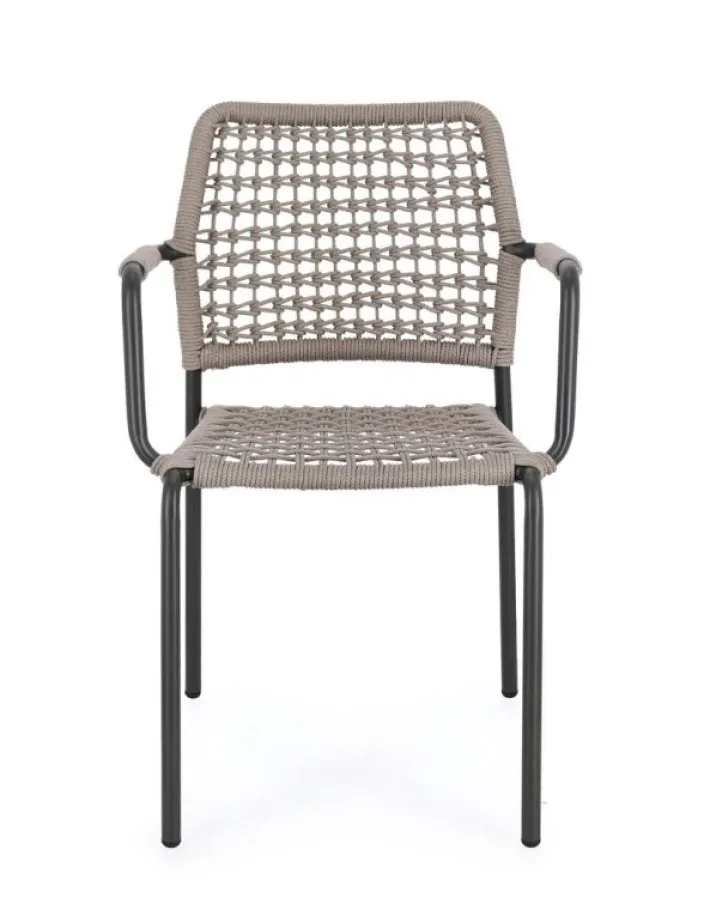 Bizzotto Sedie>SEDIA C-BR RAJADA ANTRACITE/KHAKI