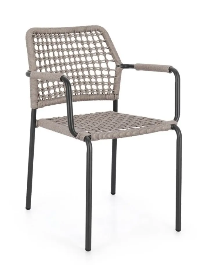 Bizzotto Sedie>SEDIA C-BR RAJADA ANTRACITE/KHAKI