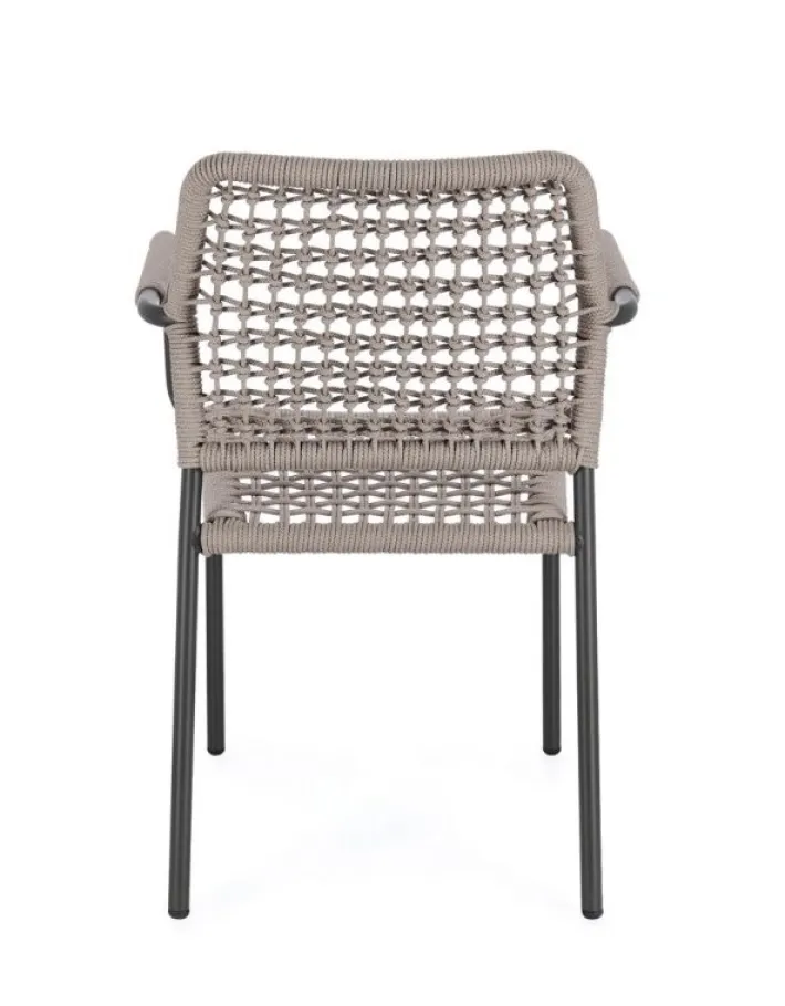 Bizzotto Sedie>SEDIA C-BR RAJADA ANTRACITE/KHAKI