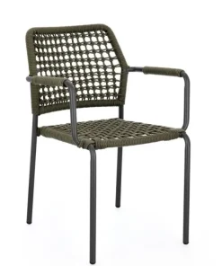 Bizzotto Sedie>SEDIA C-BR RAJADA ANTRACITE/VERDE