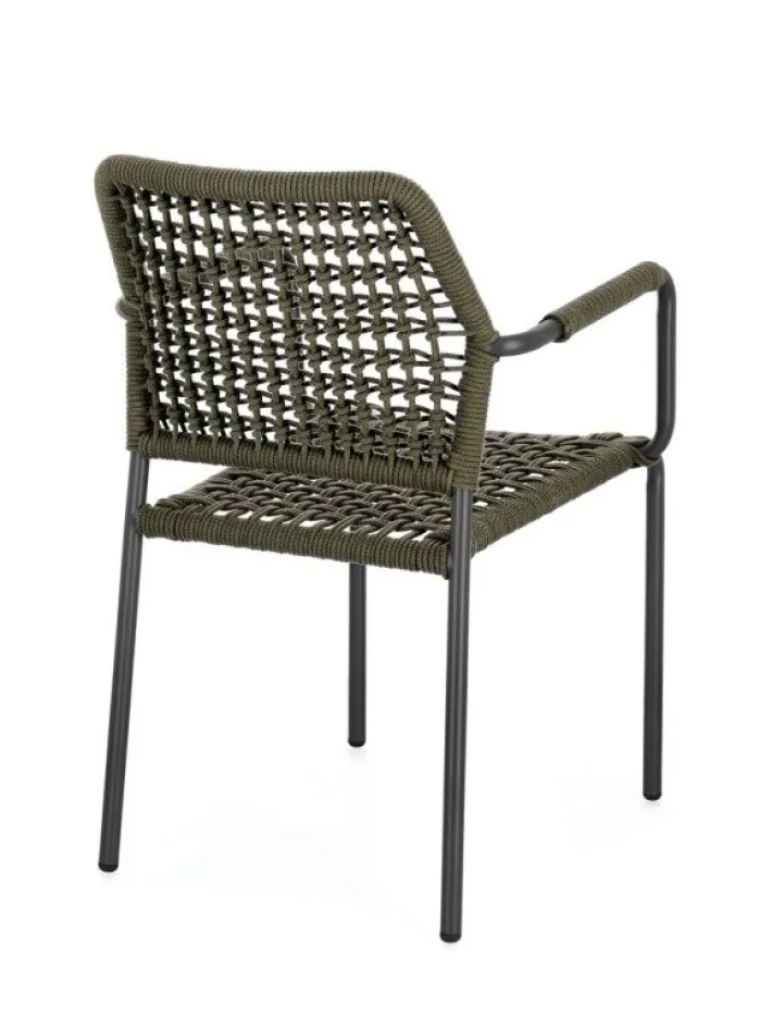 Bizzotto Sedie>SEDIA C-BR RAJADA ANTRACITE/VERDE