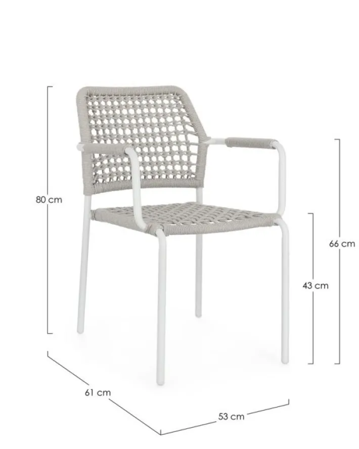 Bizzotto Sedie>SEDIA C-BR RAJADA BIANCO