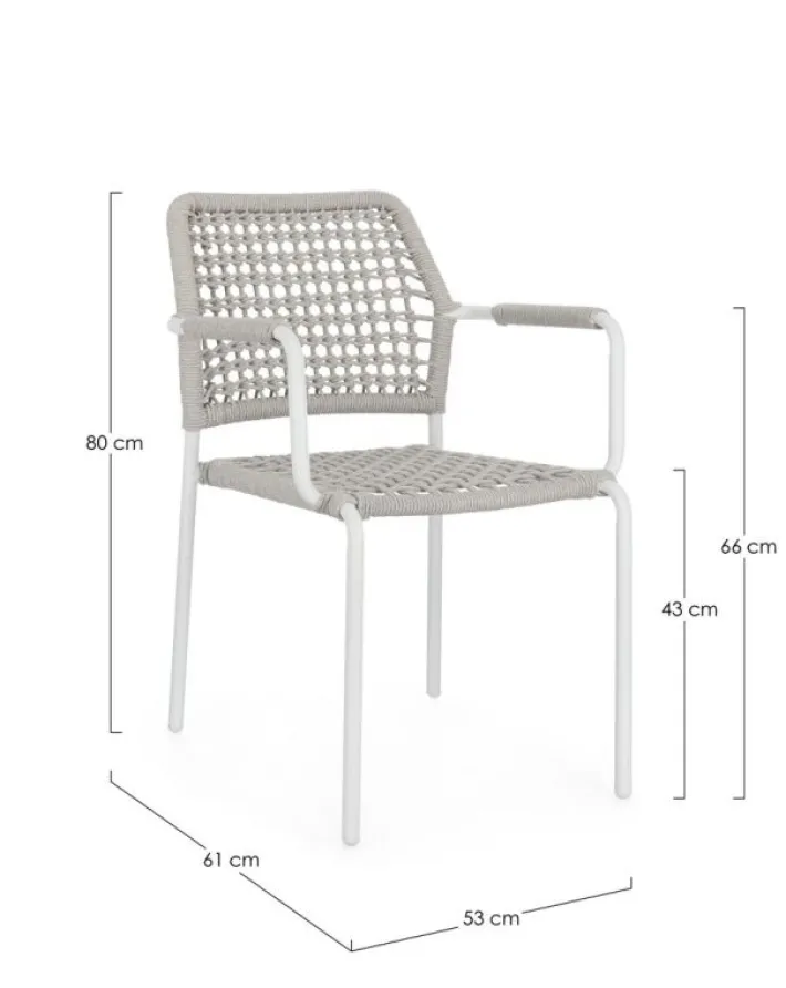 Bizzotto Sedie>SEDIA C-BR RAJADA BIANCO