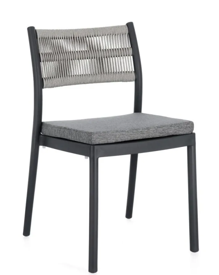 Bizzotto Sedie>SEDIA C-C ALVIN ANTRACITE/GRIGIO CHIARO