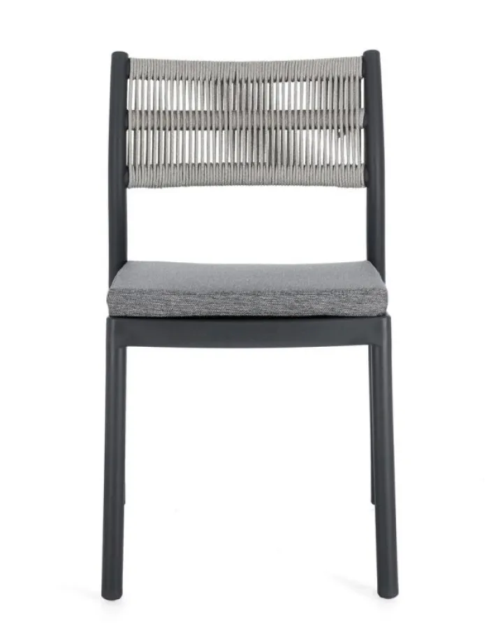 Bizzotto Sedie>SEDIA C-C ALVIN ANTRACITE/GRIGIO CHIARO