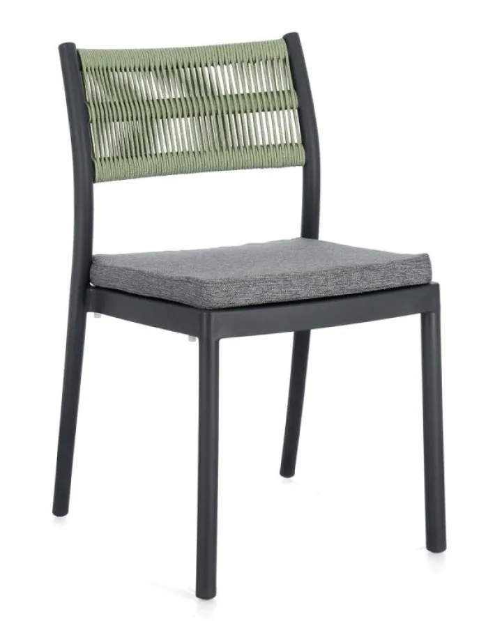 Bizzotto Sedie>SEDIA C-C ALVIN ANTRACITE/VERDE