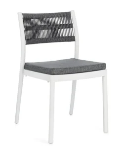 Bizzotto Sedie>SEDIA C-C ALVIN BIANCO/GRIGIO SCURO