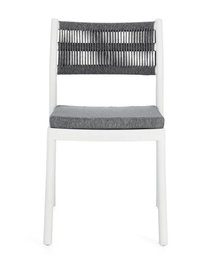Bizzotto Sedie>SEDIA C-C ALVIN BIANCO/GRIGIO SCURO