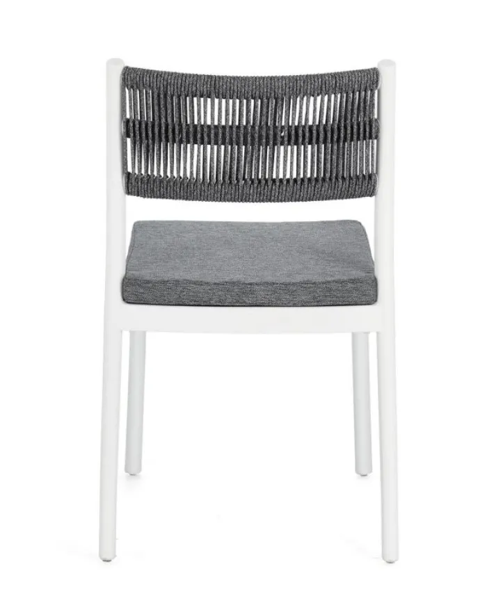 Bizzotto Sedie>SEDIA C-C ALVIN BIANCO/GRIGIO SCURO