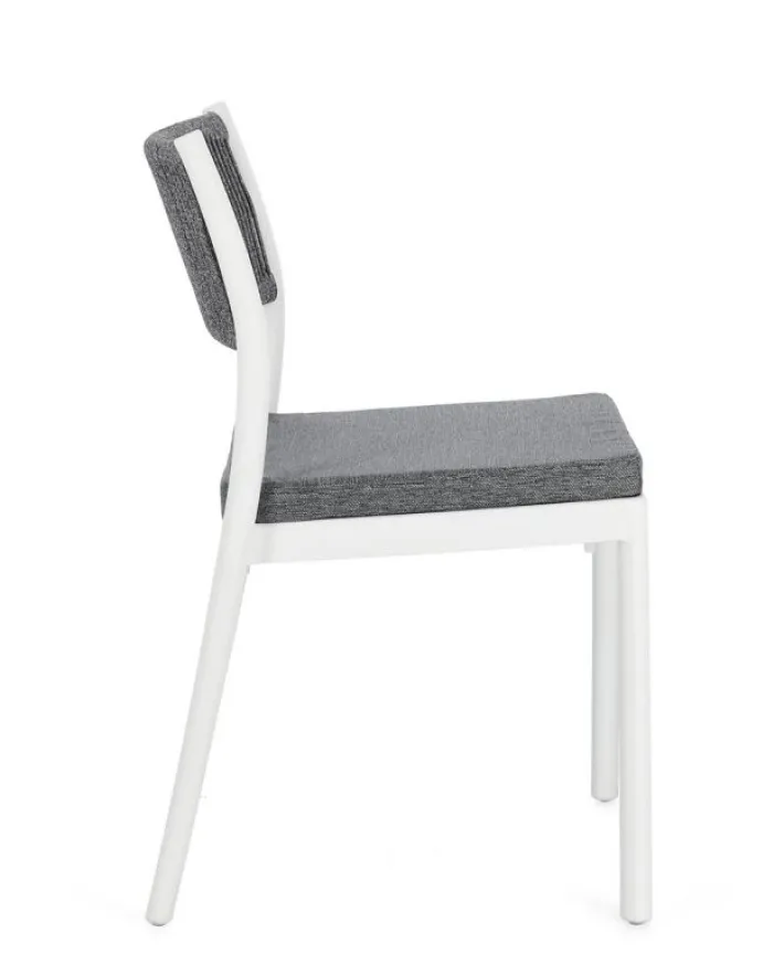 Bizzotto Sedie>SEDIA C-C ALVIN BIANCO/GRIGIO SCURO