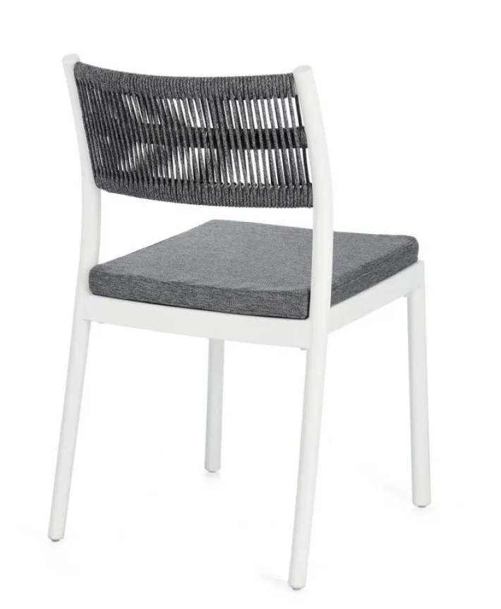 Bizzotto Sedie>SEDIA C-C ALVIN BIANCO/GRIGIO SCURO
