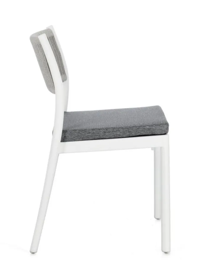 Bizzotto Sedie>SEDIA C-C ALVIN BIANCO/GRIGIO CHIARO