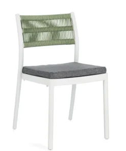 Bizzotto Sedie>SEDIA C-C ALVIN BIANCO/VERDE