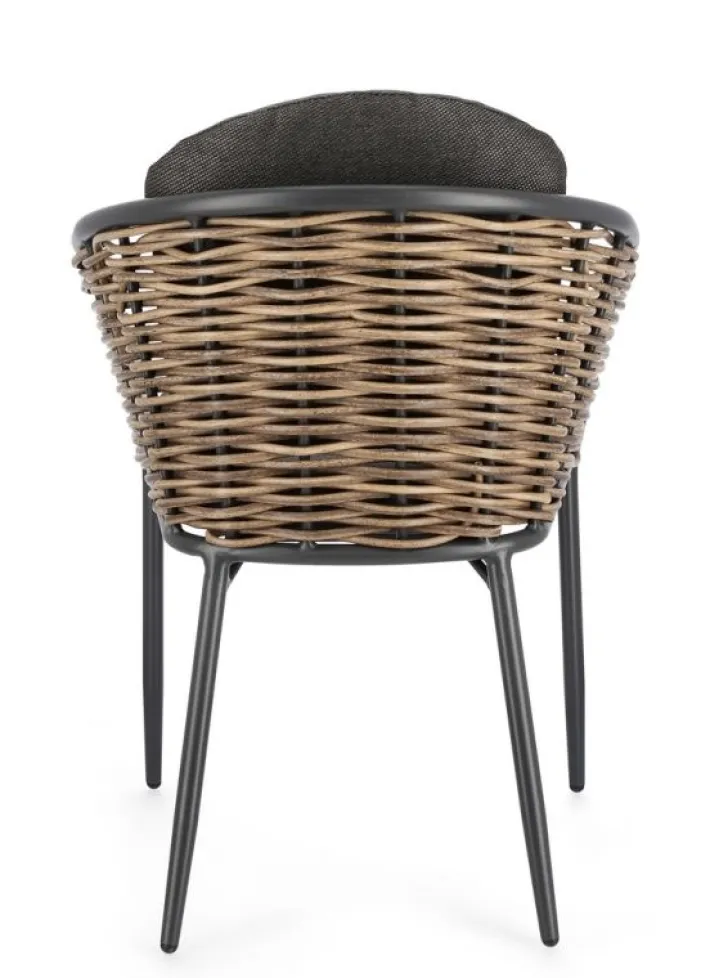 Bizzotto Sedie>SEDIA CON CUSCINO ANTRACITE YK13 - MARIBELA