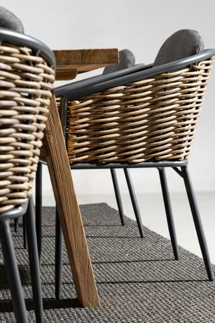 Bizzotto Sedie>SEDIA CON CUSCINO ANTRACITE YK13 - MARIBELA