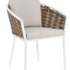 Bizzotto Sedie>SEDIA CON CUSCINO BIANCO YK11 - MARIBELA