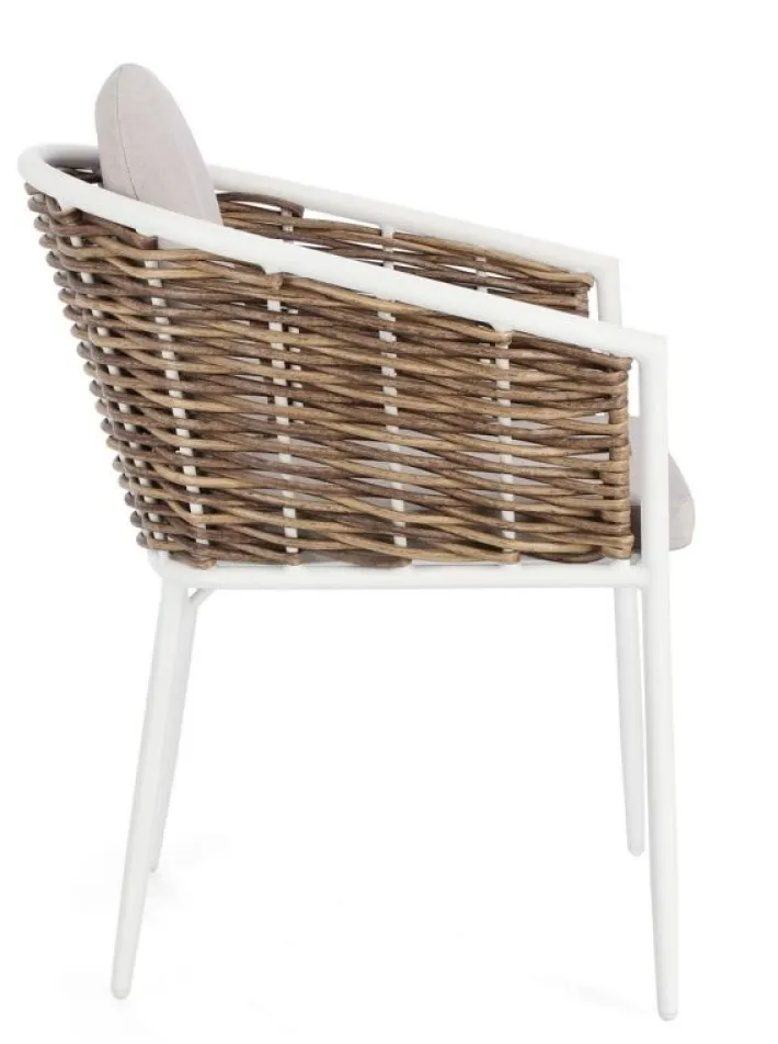 Bizzotto Sedie>SEDIA CON CUSCINO BIANCO YK11 - MARIBELA