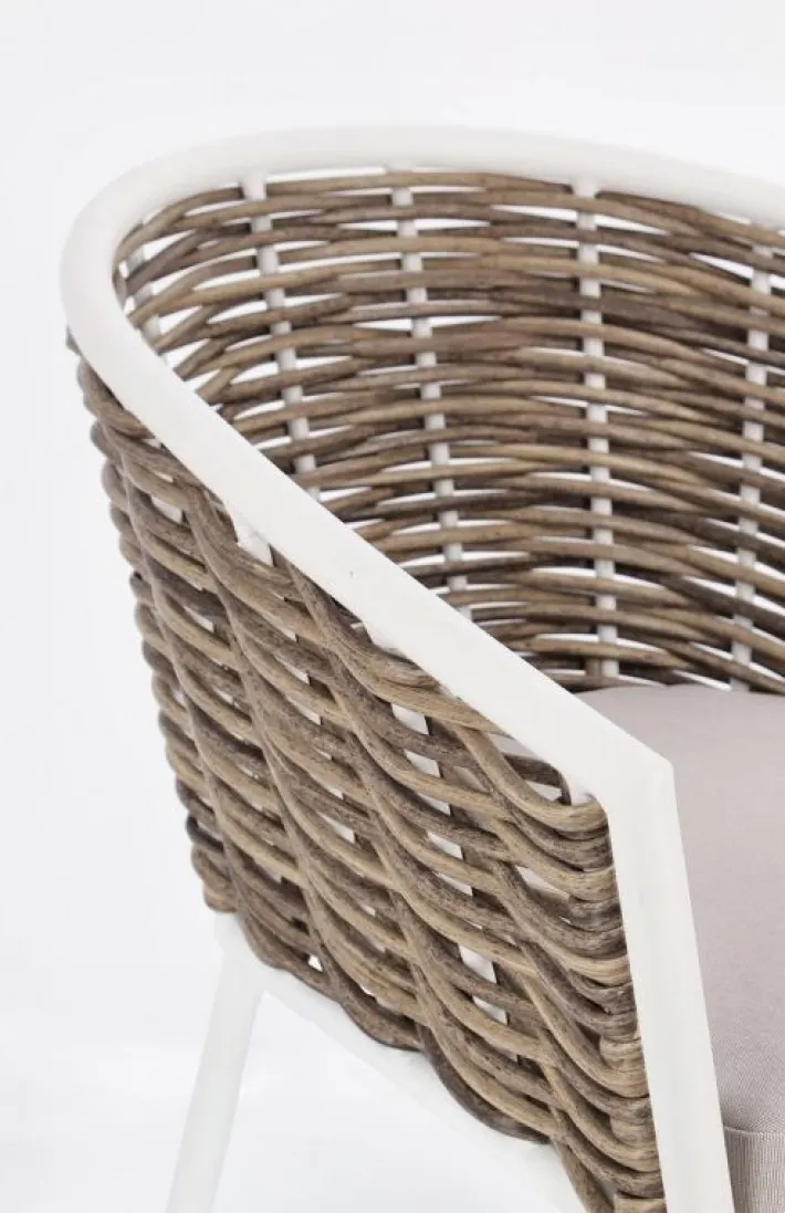 Bizzotto Sedie>SEDIA CON CUSCINO BIANCO YK11 - MARIBELA