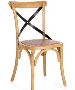 Bizzotto Sedie>SEDIA CROSS METAL NATURALE