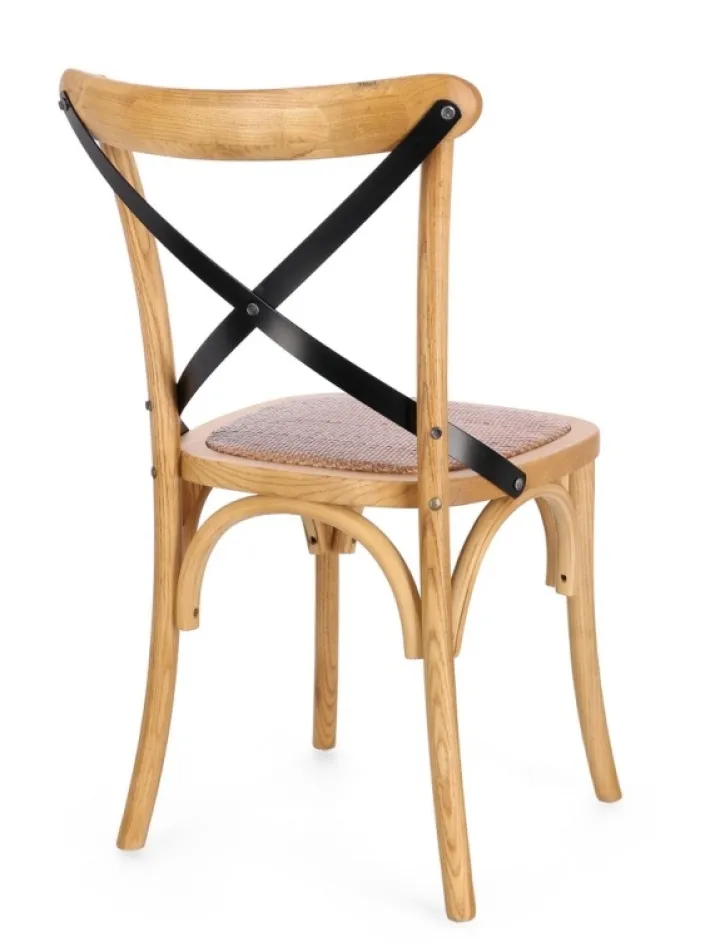 Bizzotto Sedie>SEDIA CROSS METAL NATURALE