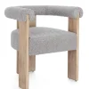 Bizzotto Sedie>SEDIA EFFETTO BOUCLE' NATURALE GRIGIO - AGAPE