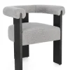 Bizzotto Sedie>SEDIA EFFETTO BOUCLE' NERO GRIGIO - AGAPE