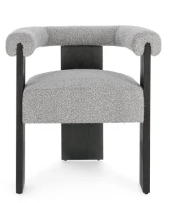 Bizzotto Sedie>SEDIA EFFETTO BOUCLE' NERO GRIGIO - AGAPE
