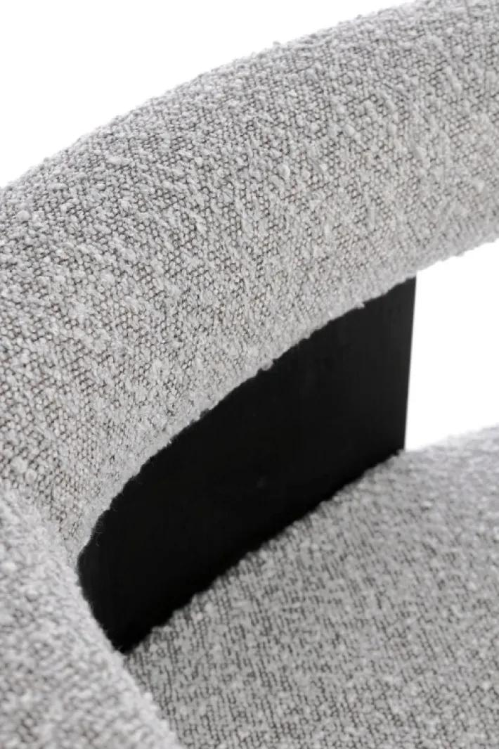 Bizzotto Sedie>SEDIA EFFETTO BOUCLE' NERO GRIGIO - AGAPE