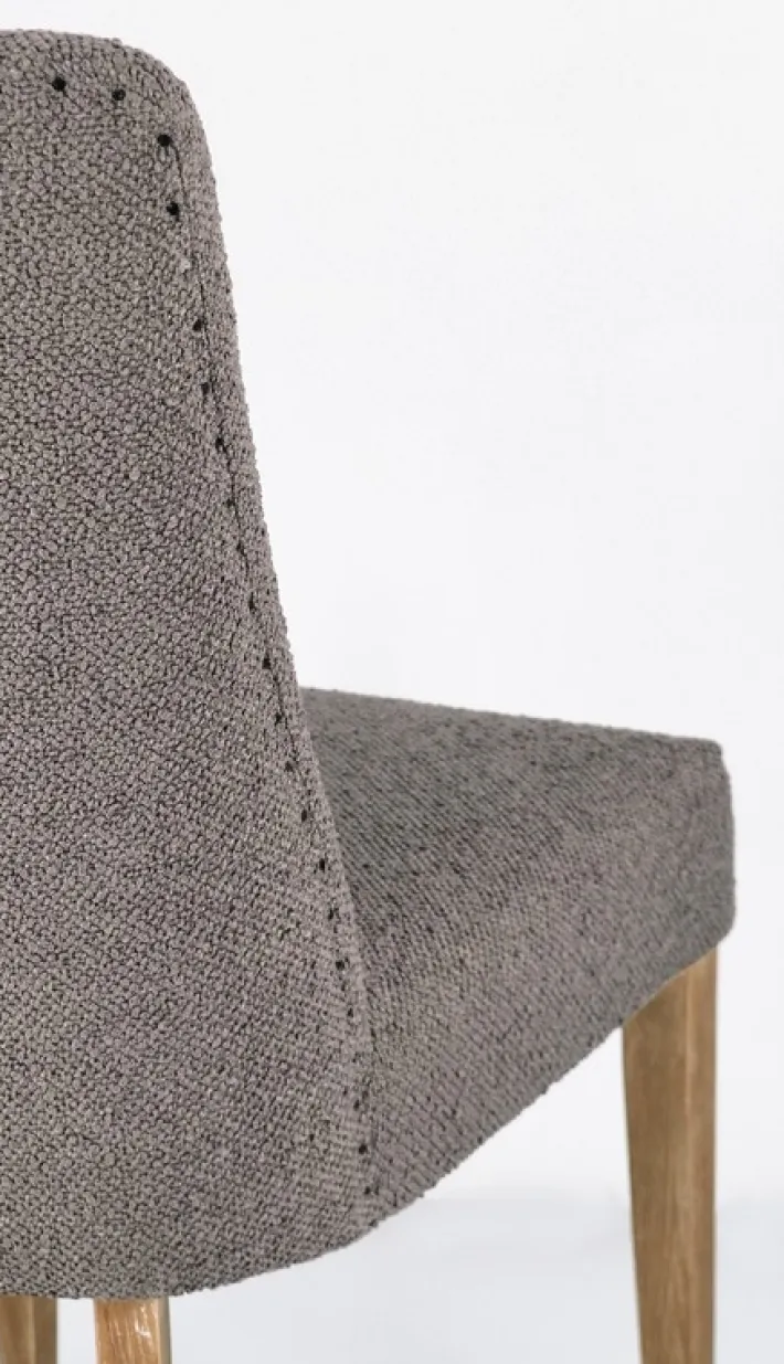 Bizzotto Sedie>SEDIA EFFETTO BOUCLE' GRIGIO - BEATRIZ