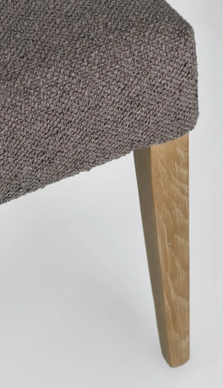 Bizzotto Sedie>SEDIA EFFETTO BOUCLE' GRIGIO - BEATRIZ