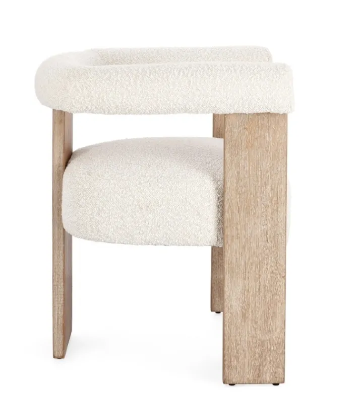 Bizzotto Sedie>SEDIA EFFETTO BOUCLE' NATURALE - AGAPE