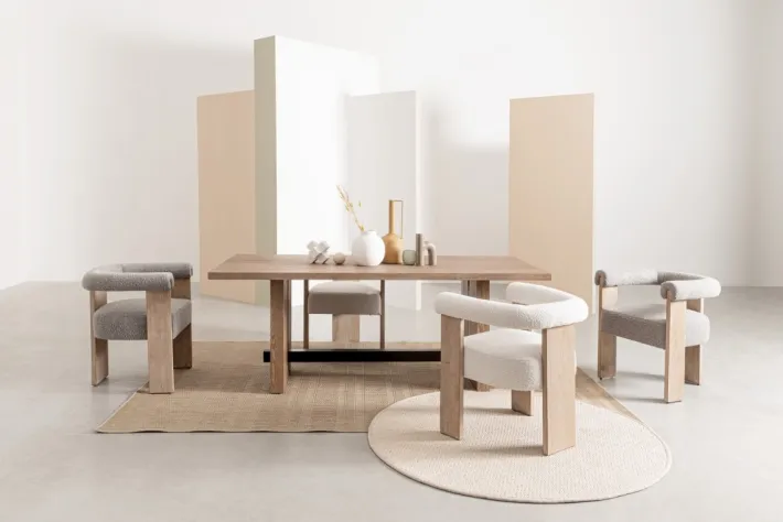 Bizzotto Sedie>SEDIA EFFETTO BOUCLE' NATURALE - AGAPE