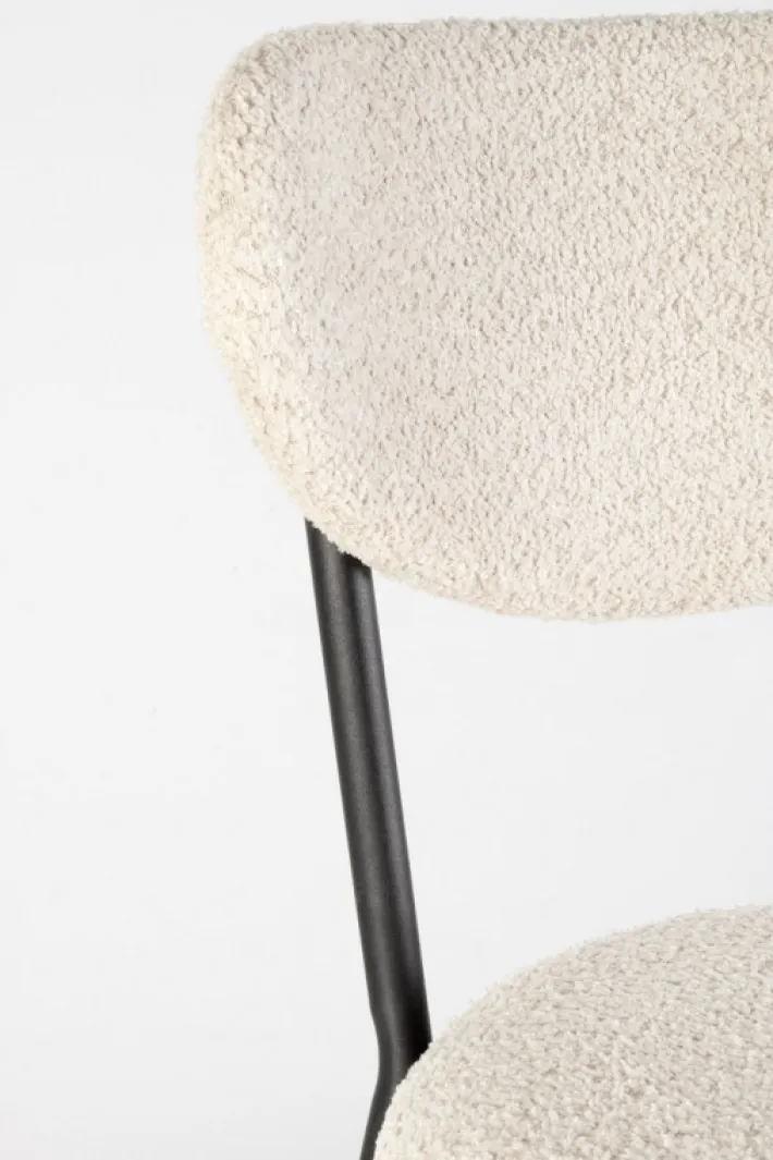 Bizzotto Sedie>SEDIA EFFETTO BOUCLE' NATURALE - LUDMILLA