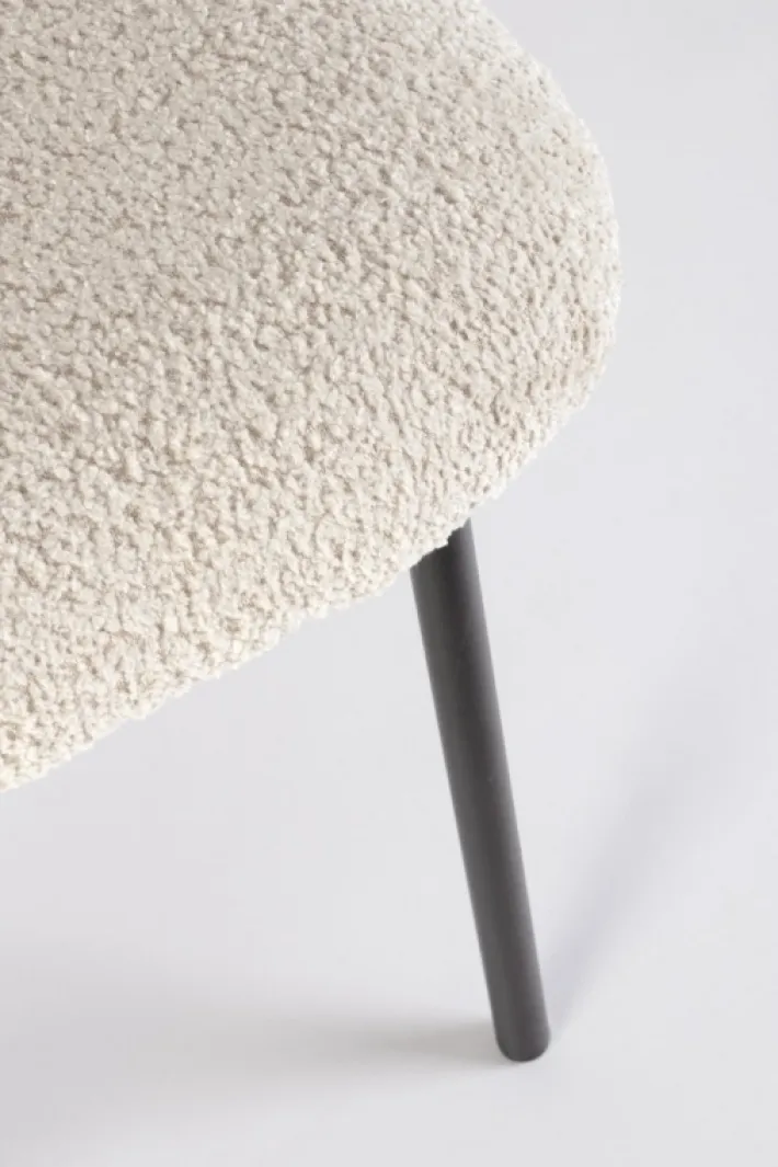 Bizzotto Sedie>SEDIA EFFETTO BOUCLE' NATURALE - LUDMILLA