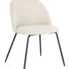 Bizzotto Sedie>SEDIA EFFETTO BOUCLE' NERO/AVORIO- TANYA