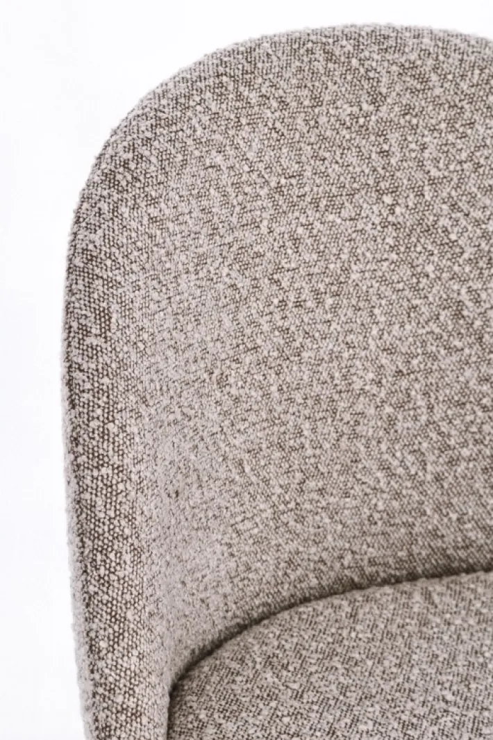 Bizzotto Sedie>SEDIA EFFETTO BOUCLE' NERO/VISONE - TANYA