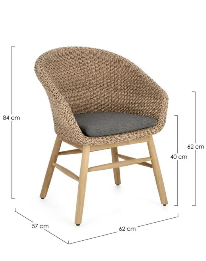 Bizzotto Sedie>SEDIA IN ALLUMINIO ABACA - GENESIS