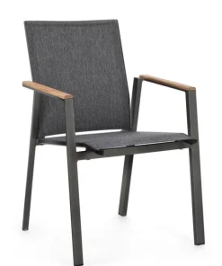 Bizzotto Sedie>SEDIA IN ALLUMINIO ANTRACITE GK52 - CAMERON