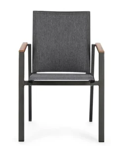 Bizzotto Sedie>SEDIA IN ALLUMINIO ANTRACITE GK52 - CAMERON