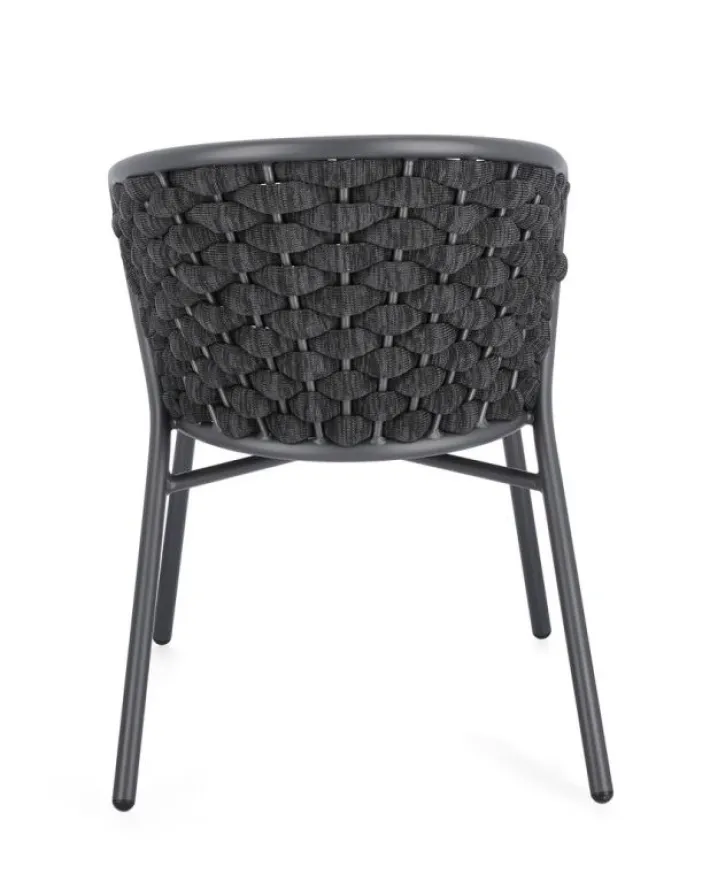 Bizzotto Sedie>SEDIA IN ALLUMINIO ANTRACITE QS22/GRAPHITE - HARLOW