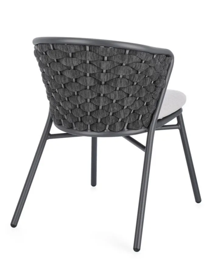 Bizzotto Sedie>SEDIA IN ALLUMINIO ANTRACITE QS22/GRAPHITE - HARLOW