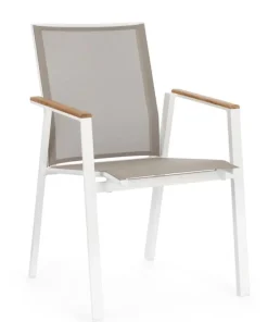 Bizzotto Sedie>SEDIA IN ALLUMINIO BIANCO GK50 - CAMERON